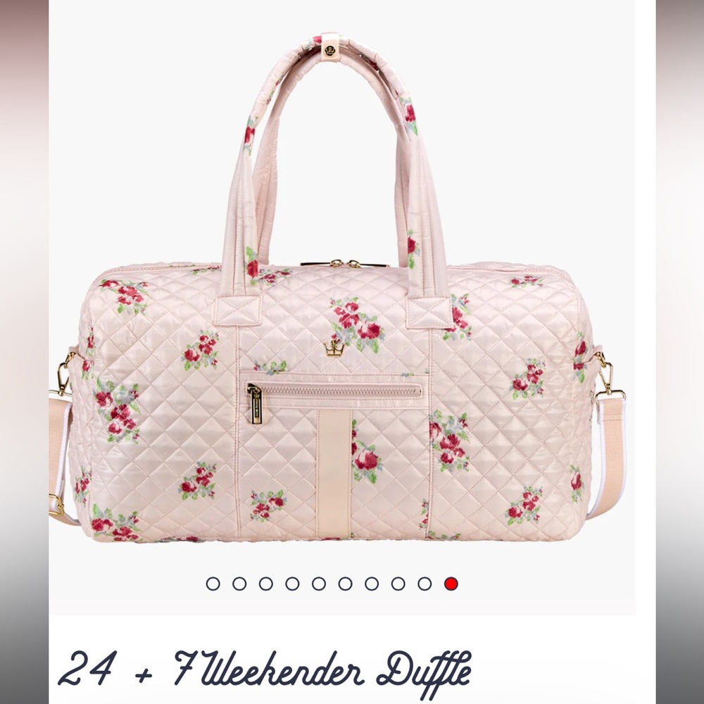 Oliver Thomas Floral Quilted Travel Bag - Light Pink